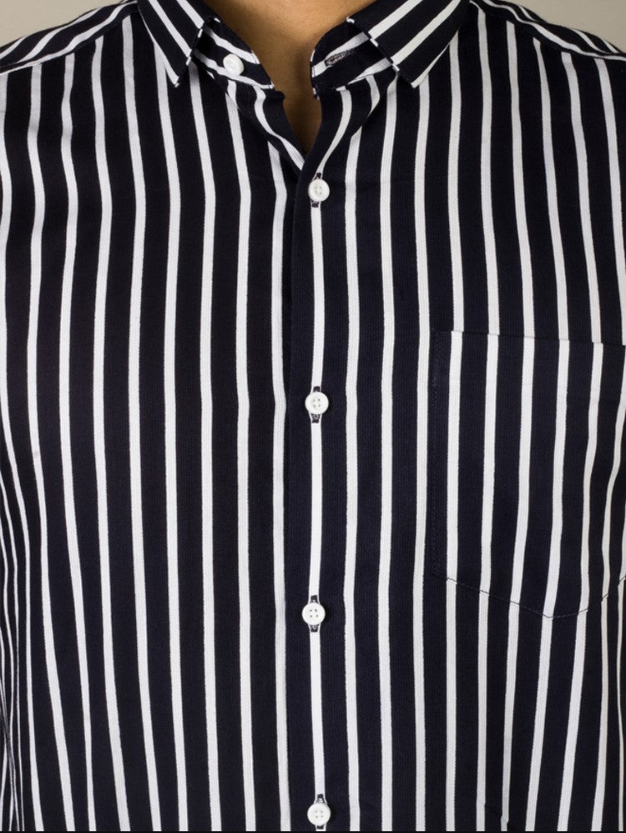 White & Balck lining checks Shirt        
