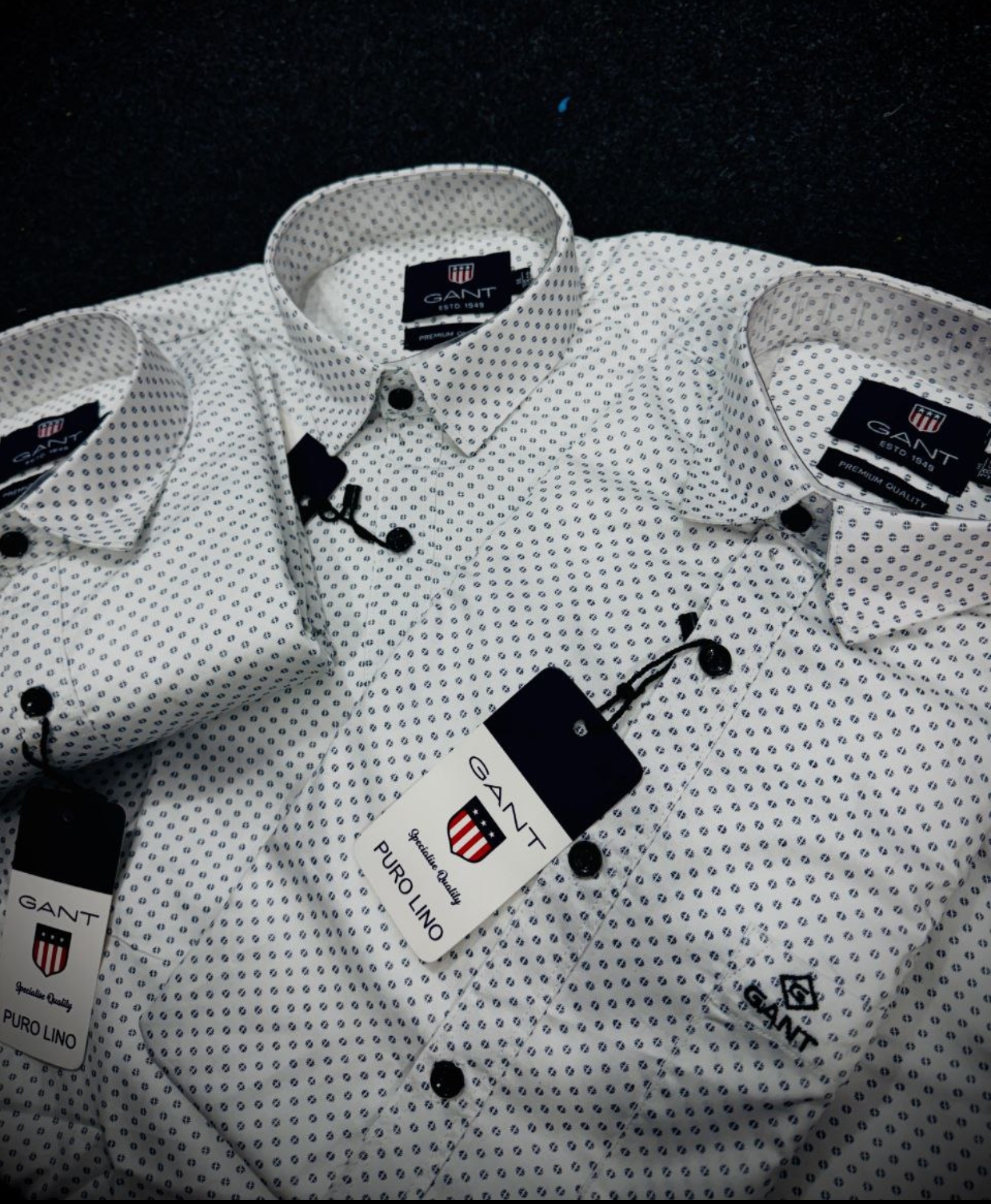 White & Cream dot Checks Shirt        