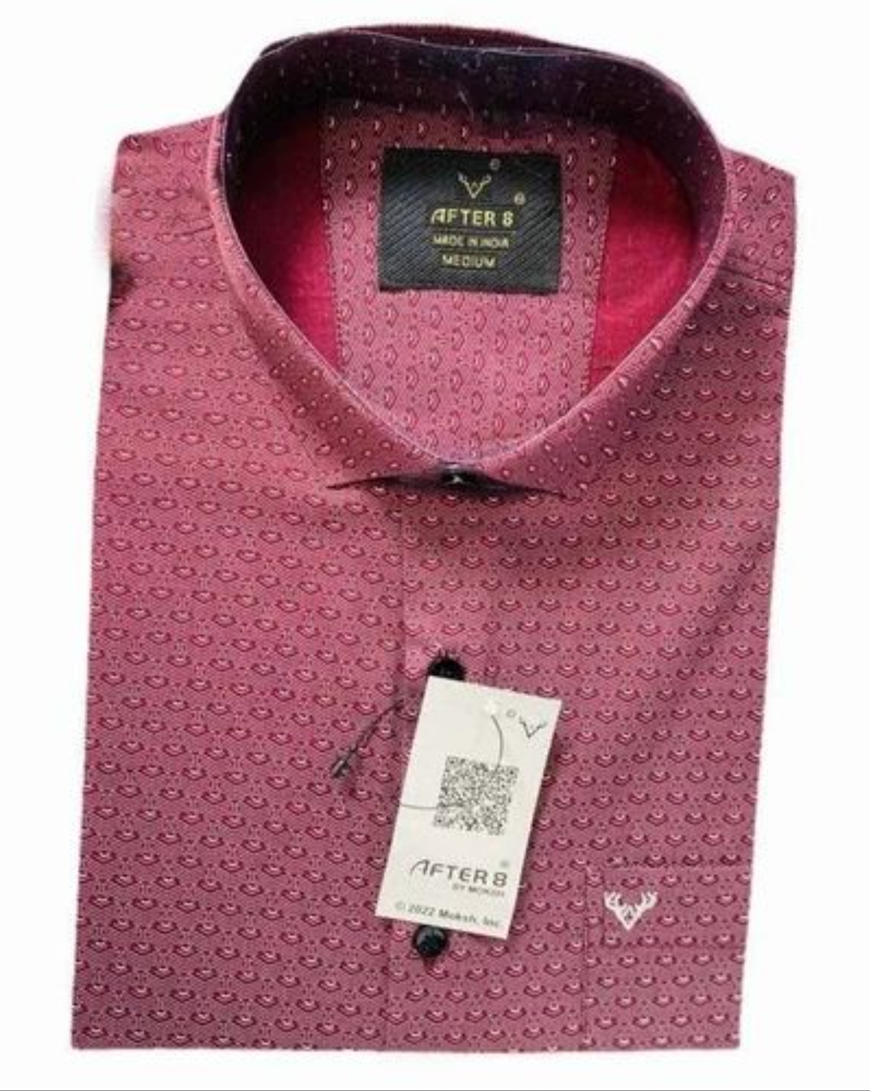 Red Cotton Printed Shirt        