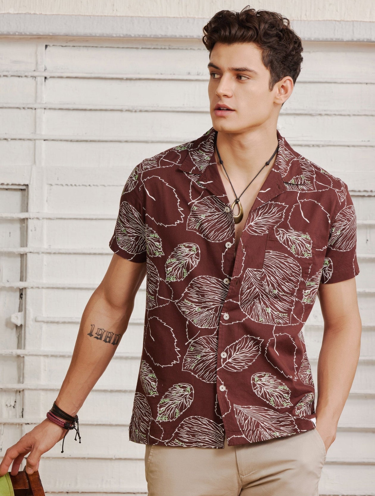 Brown Printed Shirt        